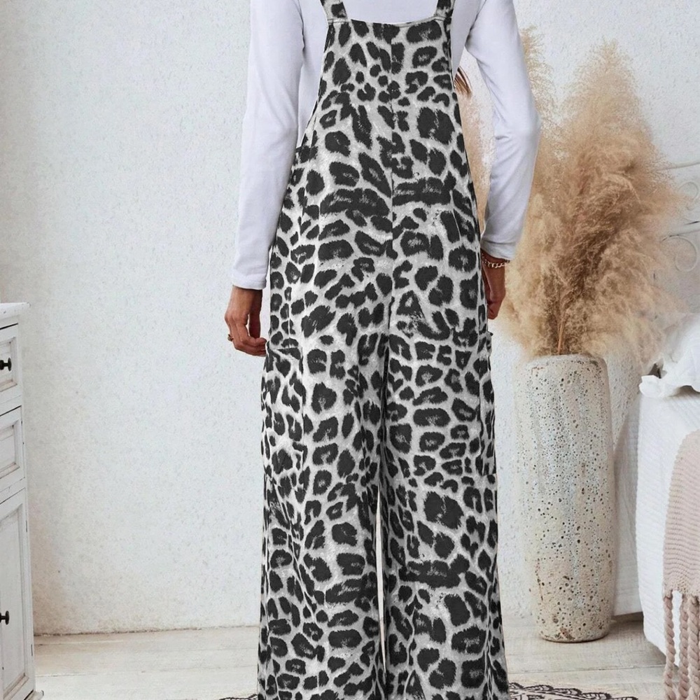 Leopard Print Women's Jumpsuit - Picture 2 of 3